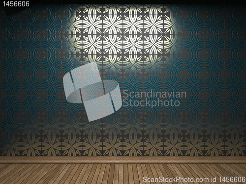 Image of illuminated tile wall