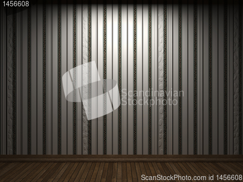 Image of illuminated fabric wallpaper