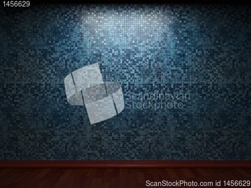 Image of illuminated tile wall