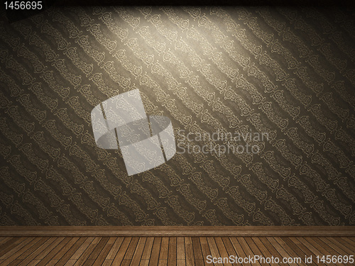 Image of illuminated fabric wallpaper