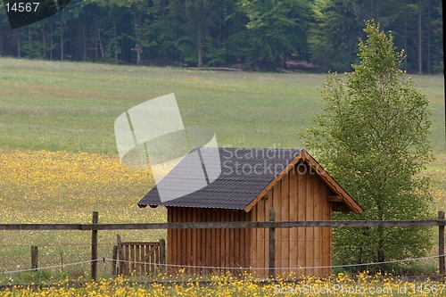 Image of  Cabin and grassland