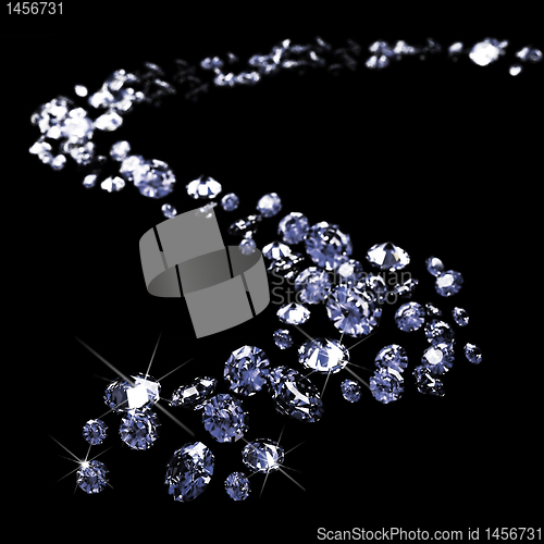 Image of Diamonds on black surface
