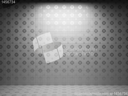 Image of illuminated tile wall