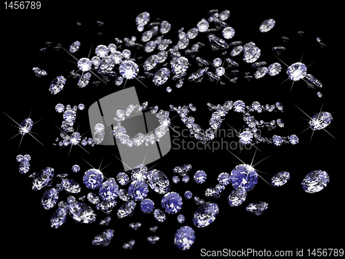 Image of Diamonds on black surface