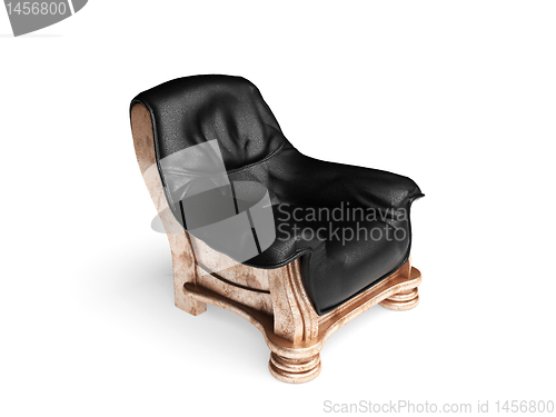 Image of isolated classic leather chair