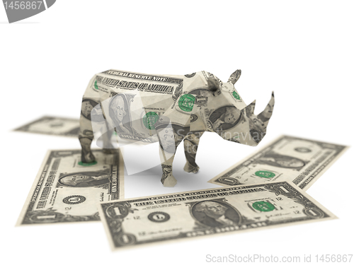 Image of dollar origami rhino