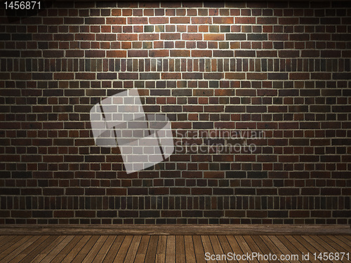 Image of illuminated brick wall