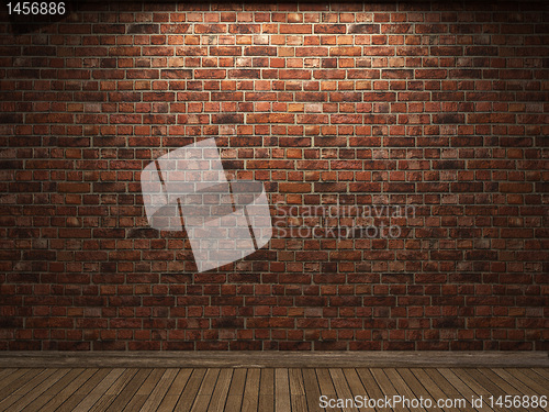 Image of illuminated brick wall
