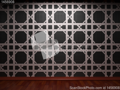Image of illuminated tile wall
