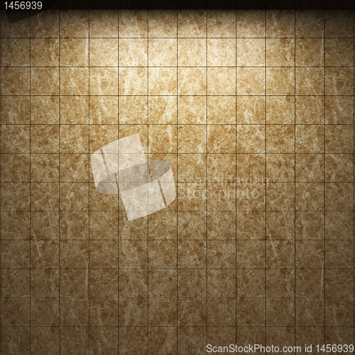 Image of illuminated tile wall