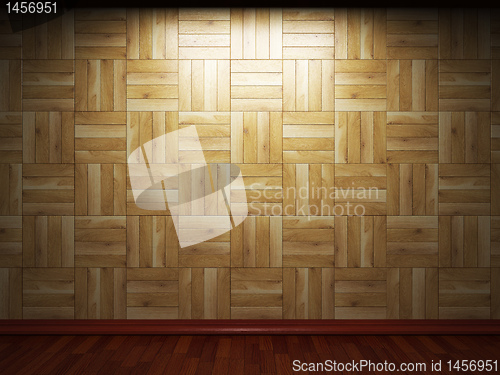 Image of illuminated wooden wall