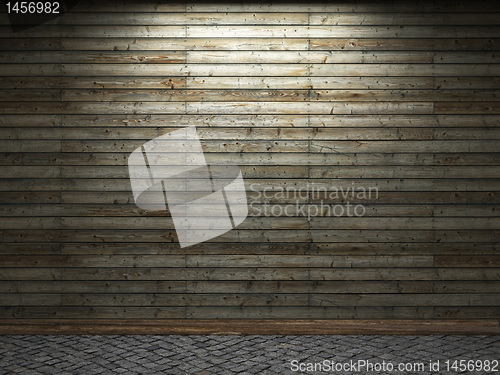 Image of illuminated wooden wall