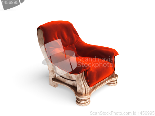 Image of isolated classic golden chair