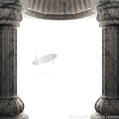 Image of stone columns and arch