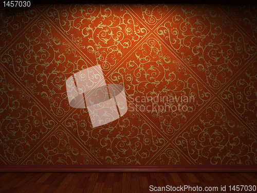 Image of illuminated fabric wallpaper