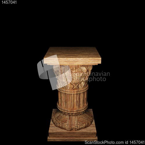 Image of wooden  column