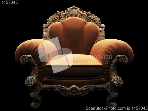 Image of classic chair in the dark