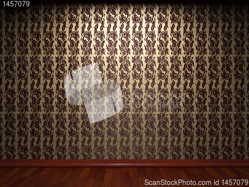 Image of illuminated fabric wallpaper