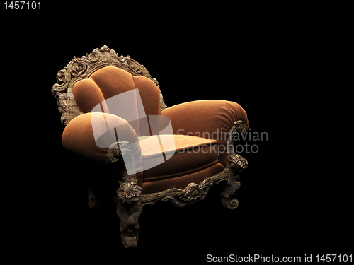 Image of classic chair in the dark