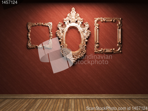 Image of illuminated fabric wall and frame
