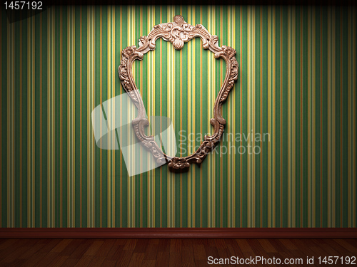 Image of illuminated fabric wall and frame