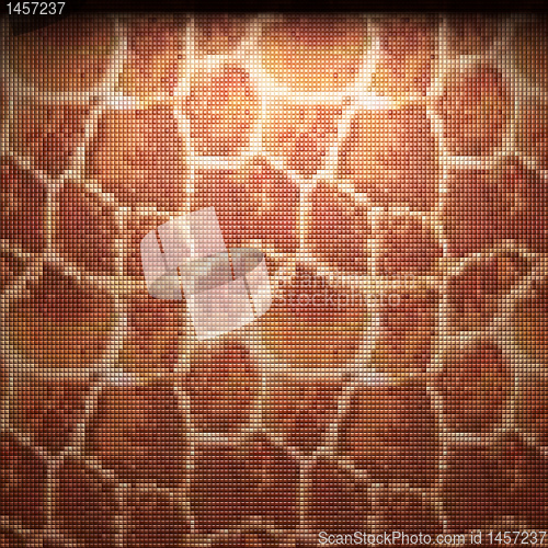 Image of illuminated tile wall