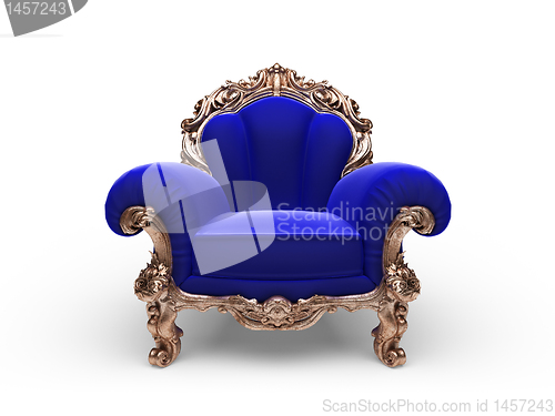 Image of isolated classic golden chair