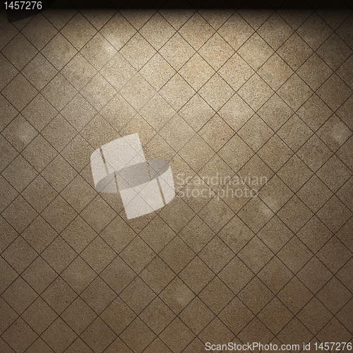 Image of illuminated tile wall