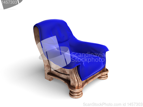 Image of isolated classic golden chair