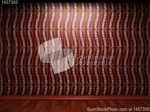 Image of illuminated fabric wallpaper