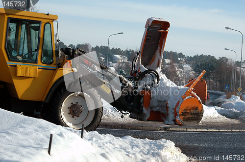 Image of Snow blowing