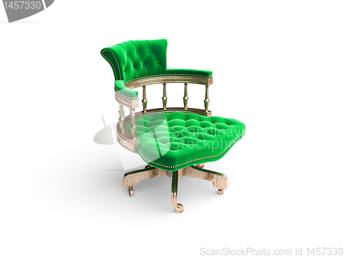 Image of isolated classic golden chair