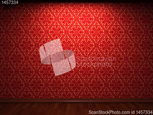 Image of illuminated fabric wallpaper