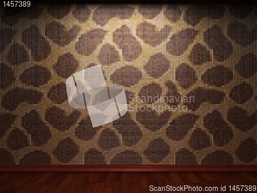 Image of illuminated tile wall