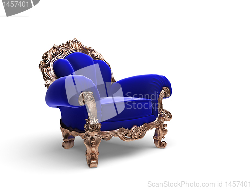 Image of isolated classic golden chair