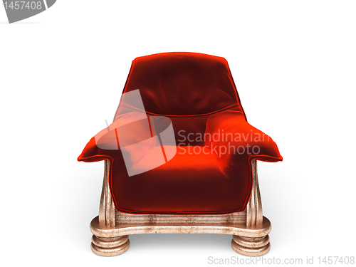 Image of isolated classic golden chair