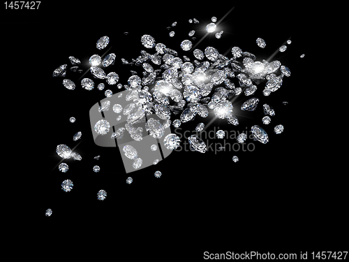 Image of Diamonds on black surface