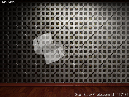 Image of illuminated tile wall