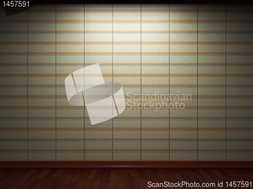 Image of illuminated tile wall