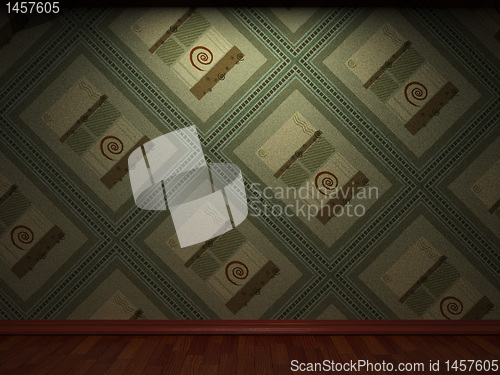 Image of illuminated fabric wallpaper