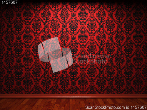 Image of illuminated fabric wallpaper