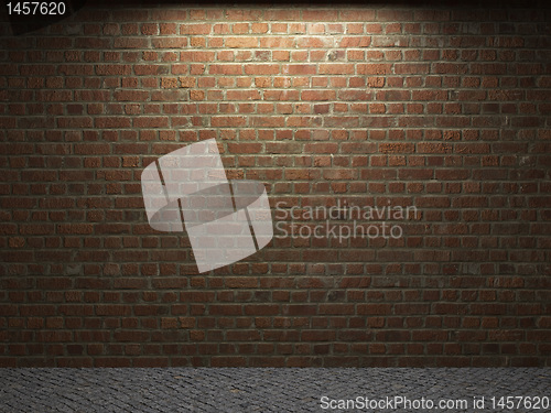 Image of illuminated brick wall