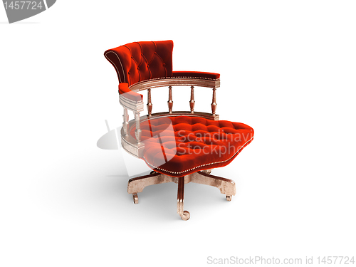 Image of isolated classic golden chair