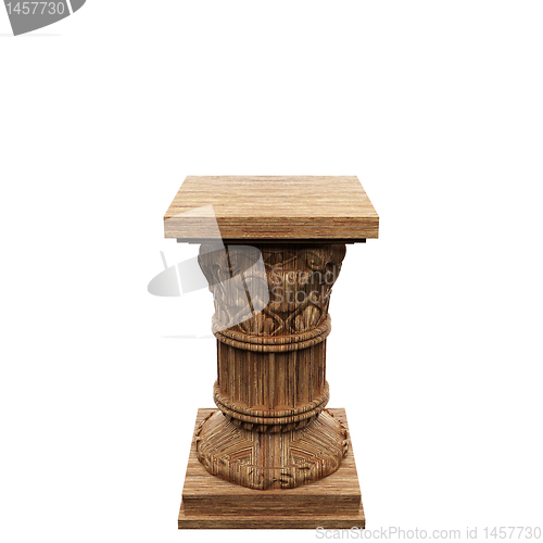 Image of wooden  column