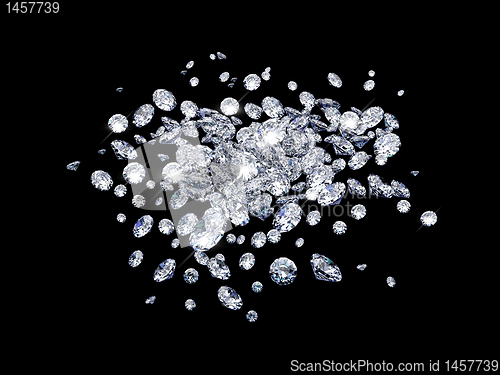 Image of Diamonds on black surface