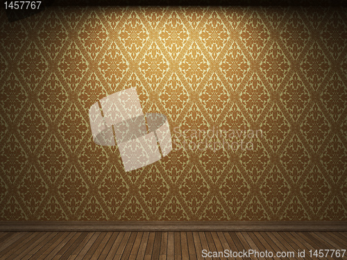 Image of illuminated fabric wallpaper