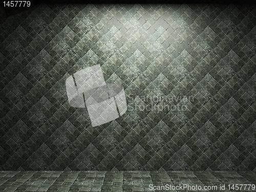 Image of illuminated tile wall