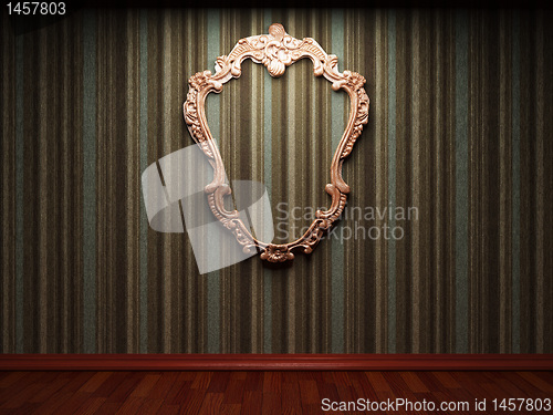 Image of illuminated fabric wall and frame