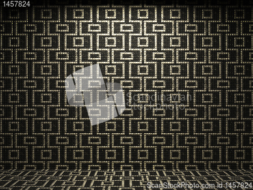 Image of illuminated tile wall