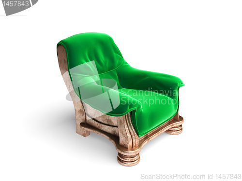 Image of isolated classic golden chair